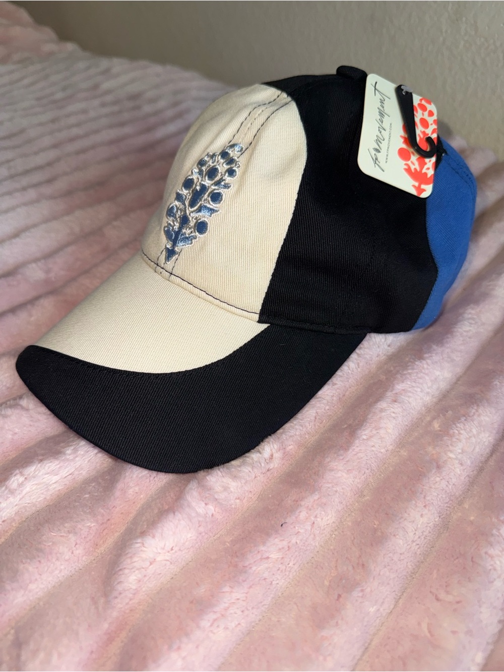 NWT FP Movement Free People Embroidered Leaf Logo Color Block Baseball Cap Hat